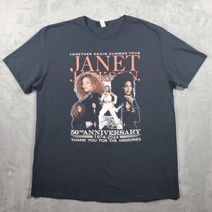 Janet Jackson 50Th Anniversary T-Shirt 1974 – 2024 Together Again Summer Tour XL